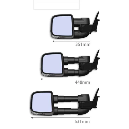 FORD RANGER & EVEREST (2022+)-CLEARVIEW COMPACT TOWING MIRRORS