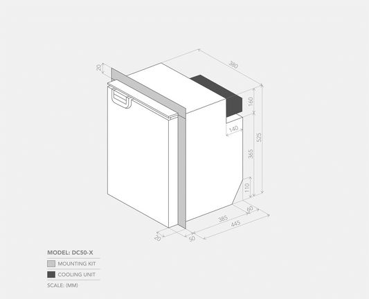BUSHMAN UPRIGHT FRIDGE 50L 12/24V - HD SERIES