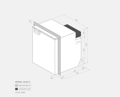 BUSHMAN UPRIGHT FRIDGE 65L 12/24V - HD SERIES