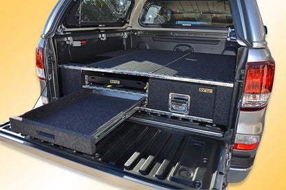 TOYOTA LANDCRUISER 200 Series GXL/VX/SAHARA (2012-2021)-RVSS ALLOY EASY ACCESS COMBO 1 DRAWER SYSTEM & WING KIT