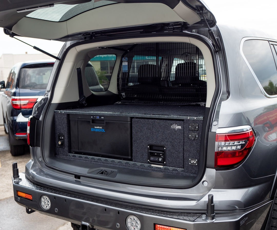 TOYOTA LANDCRUISER 300 Series 7 SEATER (2021+)-RVSS ALLOY FRIDGE DRAWER COMBO WITH 40L EVAKOOL FIT KIT