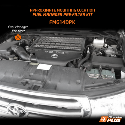 TOYOTA LANDCRUISER 200 Series-DIRECTION PLUS FUEL MANAGER PRE FILTER KIT 3 BATTERY