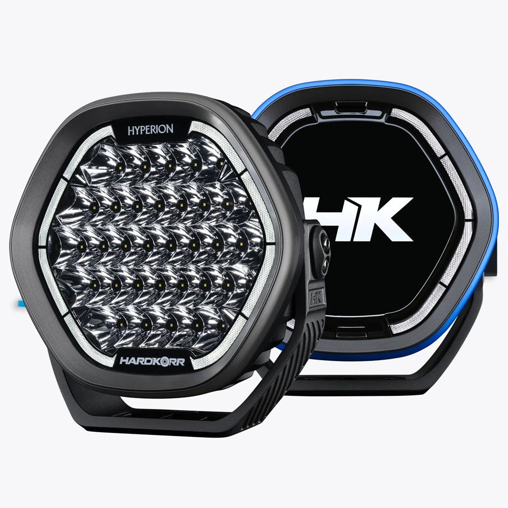 HARDKORR 9" HYPERION DRIVING LIGHTS (PAIR) 1 LUX @ 1183M INCL HARNESS