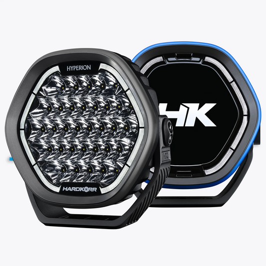 HARDKORR 9" HYPERION DRIVING LIGHTS (PAIR) 1 LUX @ 1183M INCL HARNESS