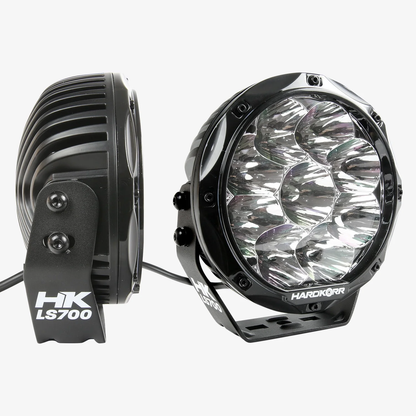 HARDKORR LIFESTYLE 7" LED DRIVING LIGHT SET(2) INCLUDES WIRING HARNESS