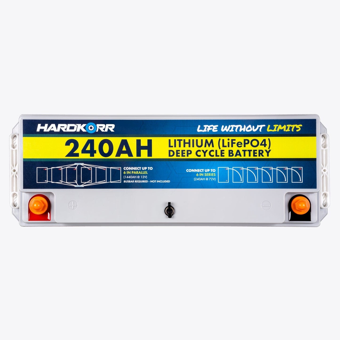 HARDKORR POWER 240AH LIFEPO4 DEEP CYCLE LITHIUM BATTERY WITH BLUE TOOTH