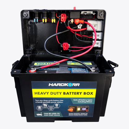 HARDKORR H/DUTY BATTERY BOX BLACK