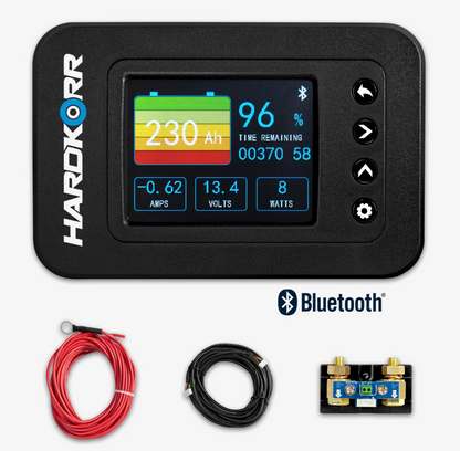 HARDKORR REMOTE BATTERY MONITOR WITH HIGH-PRECISION 100V/500A SHUNT BLUE TOOTH