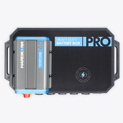 HARDKORR HEAVY DUTY BATTERY BOX PRO-WITH 40AMP DC-DC CHARGER