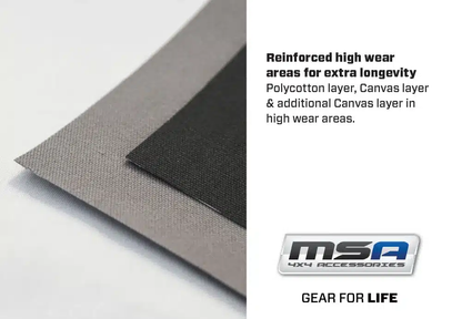 MITSUBISHI TRITON MN FRONT MSA 4X4 SEAT COVERS GREY CANVAS