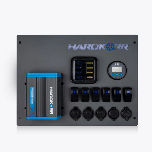 HARDKORR 12V POWER CONTROL HUB W/25A DC-DC CHARGER