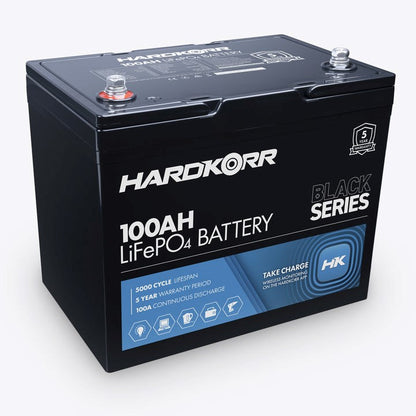 HARDKORR BLACK SERIES 100AH LITHIUM DEEP CYCLE BATTERY (LIFEP04)
