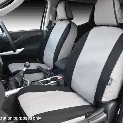 MITSUBISHI TRITON MN FRONT MSA 4X4 SEAT COVERS GREY CANVAS