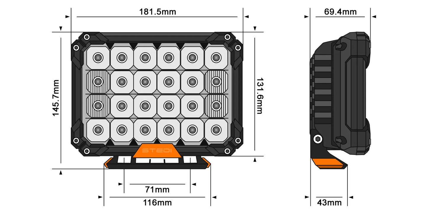 STEDI PRO LED DRIVING LIGHTS (PR)