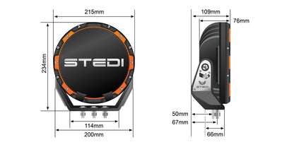 STEDI TYPE X PRO 8.5" LED DRIVING LIGHTS