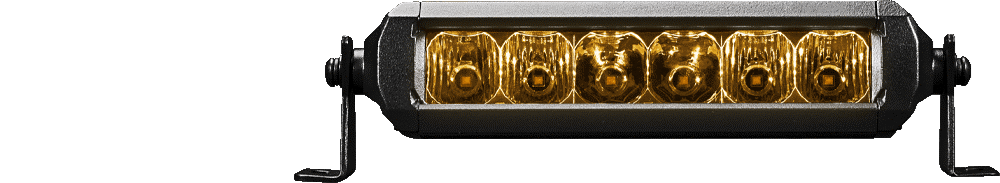 LIGHTFORCE 6" (152MM) SINGLE  ROW VIPER LIGHT BAR - AMBER LENS 6 X 5W - OFF ROAD USE ONLY