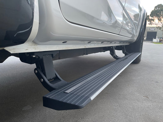 ISUZU D-MAX MY21 ON & MAZDA BT-50 TF SERIES JUL 2020 ON POWER BOARDS RETRACTABLE SIDE STEPS