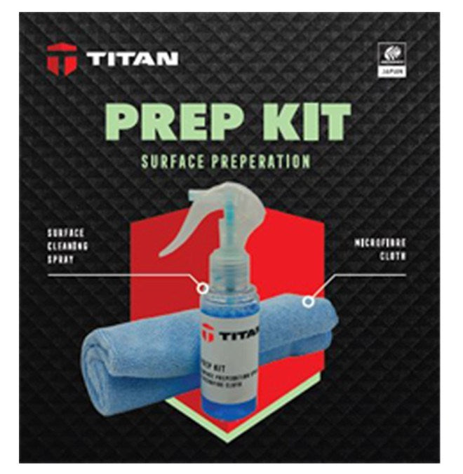TITAN SURFACE PREPARATION KIT INCLUDES SURFACE CLEANING SPRAY 100ML / MICROFIBRE CLOTH