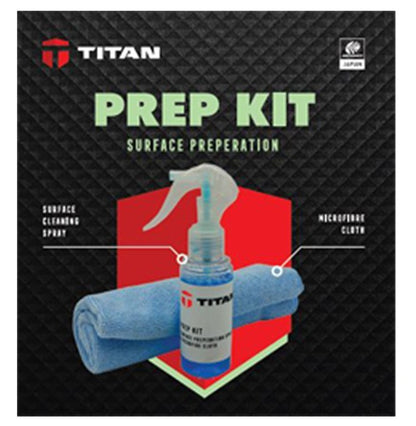TITAN SURFACE PREPARATION KIT INCLUDES SURFACE CLEANING SPRAY 100ML / MICROFIBRE CLOTH