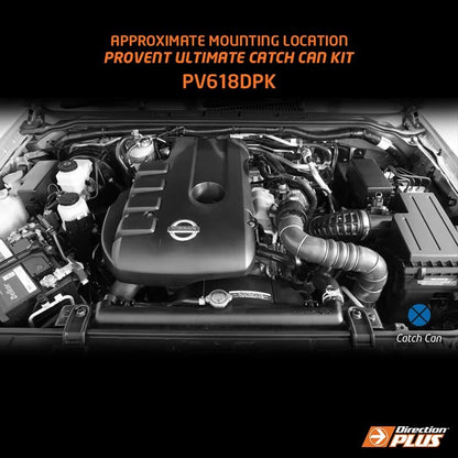 NISSAN NAVARA D40 2.5ltr DIRECTION PLUS PV ULTIMATE CATCH CAN KIT
