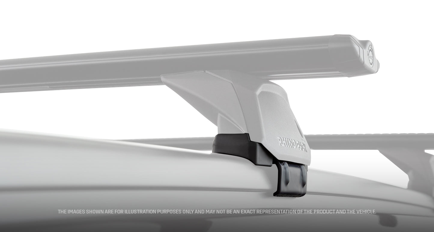RHINO RACKS VORTEX RX200 4 BLACK 2 BAR ROOF RACK