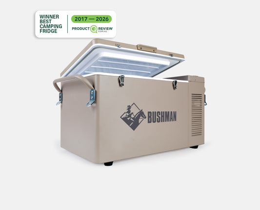BUSHMAN HD-SERIES FRIDGE / FREEZER 35L 12/24V INC COVER & A/C TRANSFORMER