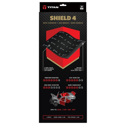TITAN ACOUSTIC VIBRATION DEFENCE SHEETS (Qty 4) 400x500x2.1MM 0.8 SQ/M PEEL N STICK