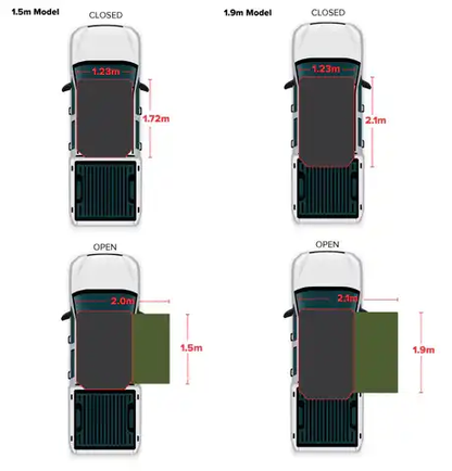 BUSHBUCK ARMOURDILLO ROOFTOP TENT 1.9X2.1m RHS With FREE Annex To Suit