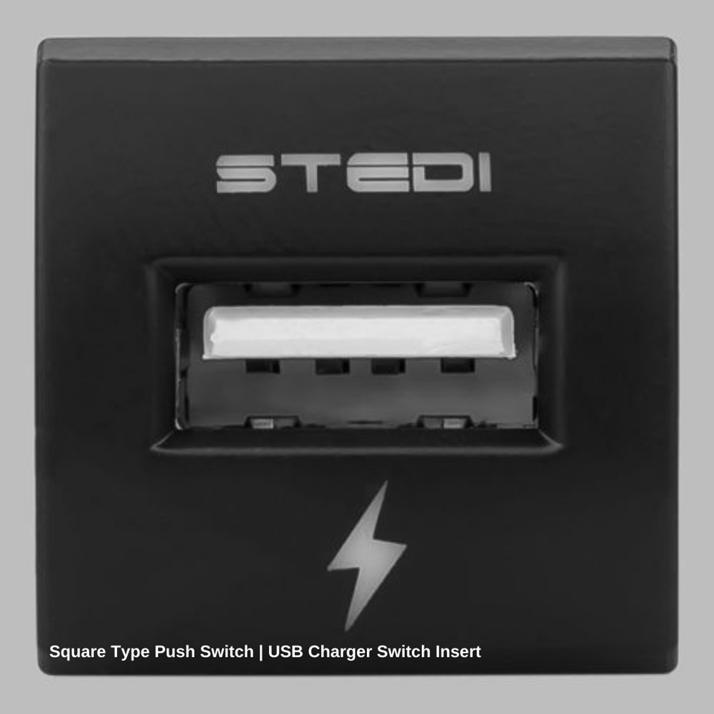 STEDI SQUARE TYPE USB CHARGER SWITCH INSERT