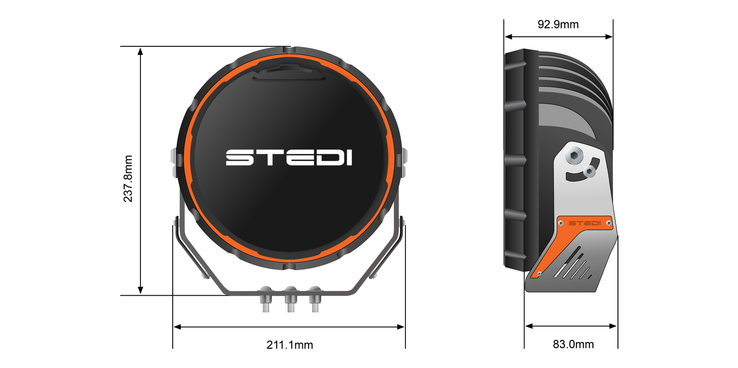STEDI TYPE-X SPORT+ 8.5" BLACK (PR)