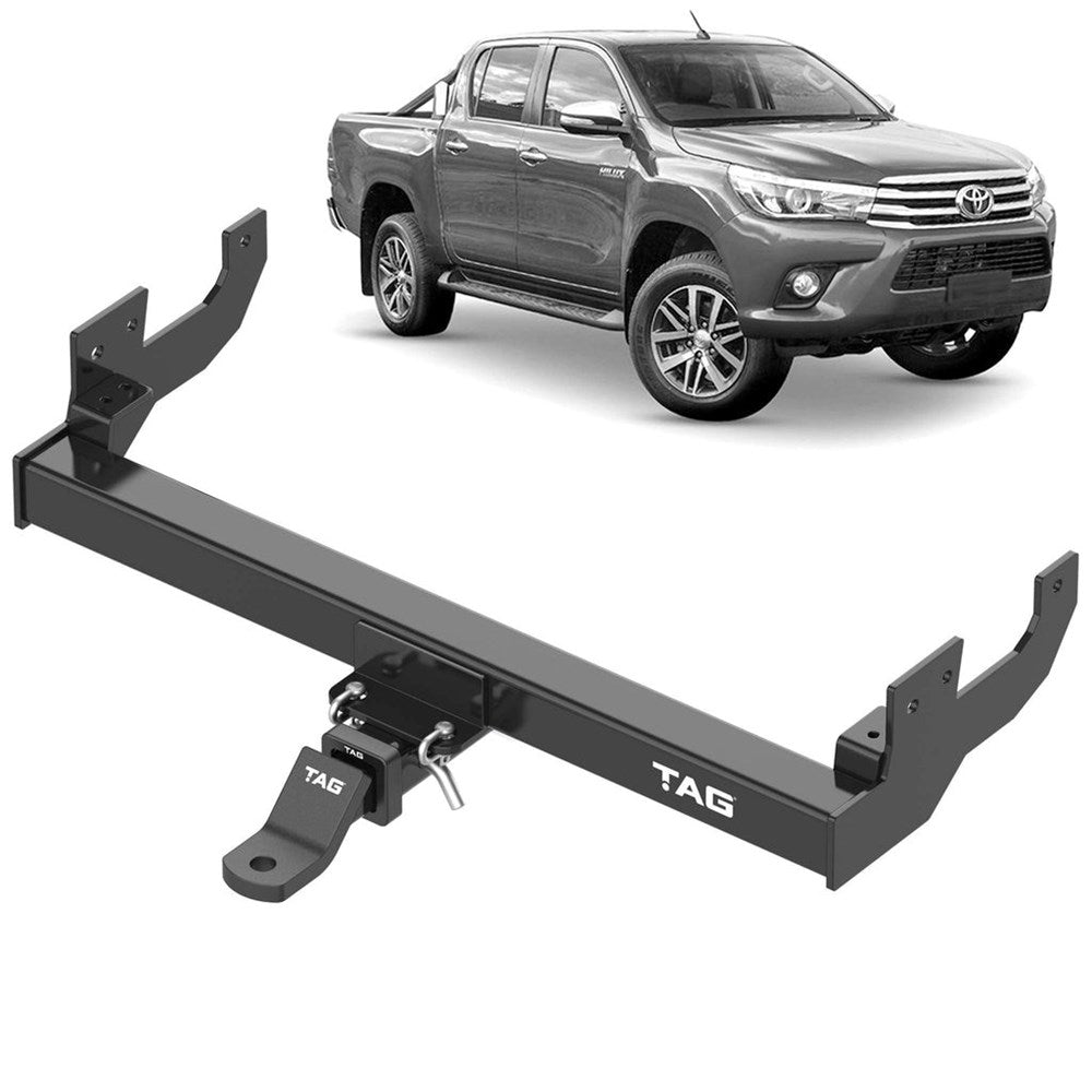 TAG HEAVY DUTY TOWBAR FOR TOYOTA HILUX - CAB CHASSIS & STYLE SIDE NO BUMPER (04/2005 - ON)