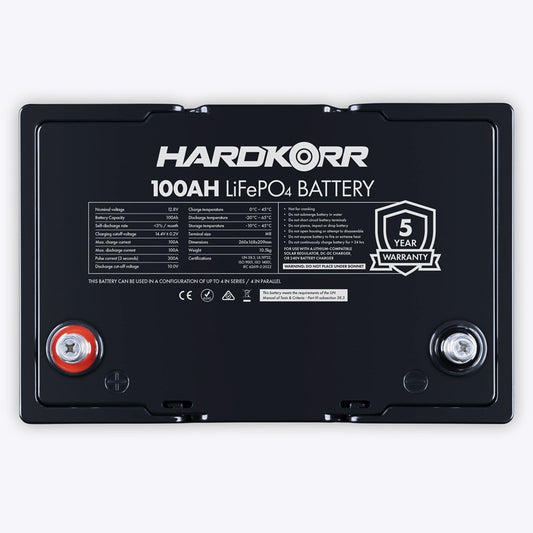 HARDKORR BLACK SERIES 100AH LITHIUM DEEP CYCLE BATTERY (LIFEP04)