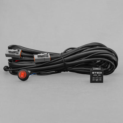 STEDI SINGLE CONNECTOR PLUG & PLAY SMART HARNESS HIGH BEAM DRIVING LIGHT WIRING