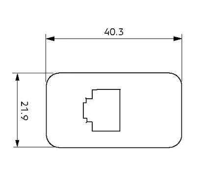 GME RJ45 ADAPTOR TYPE 10 RED