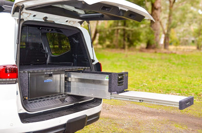 TOYOTA LANDCRUISER 300 Series 5 SEATER (2025+)-RVSS ALLOY TWIN DRAWER SYSTEM & WING KIT