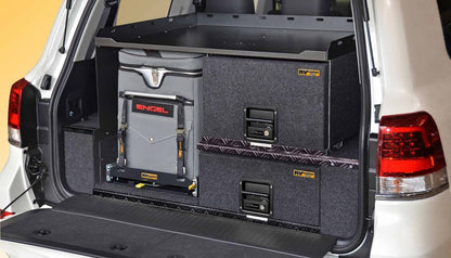 TOYOTA LANDCRUISER 300 Series 5 SEATER (2025+)-RVSS ALLOY TWIN DRAWER SYSTEM & WING KIT