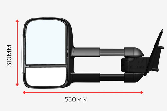 Clearview Towing Mirrors Jeep Grand Cherokee 2011 (MY11) to 2019